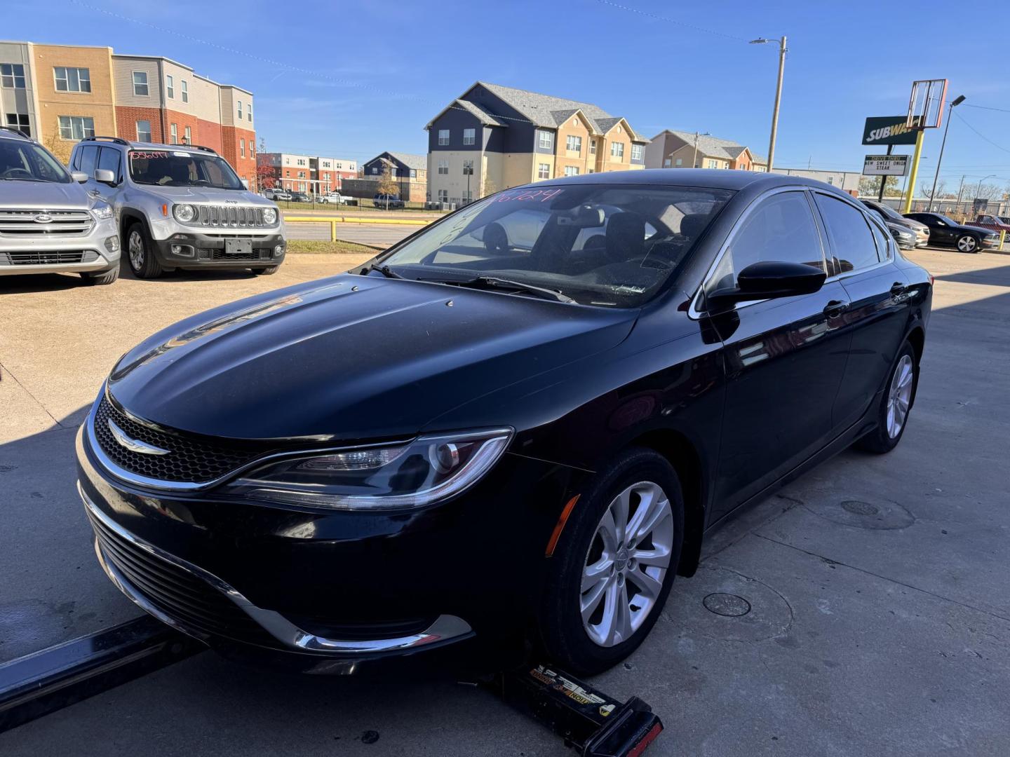 2016 BLACK Chrysler 200 Limited (1C3CCCAG7GN) with an 3.6L V6 DOHC 24V FFV engine, 9A transmission, located at 8101 E. Skelly Dr., Tulsa, OK, 74129, (918) 592-3593, 36.121891, -95.888802 - Photo#0