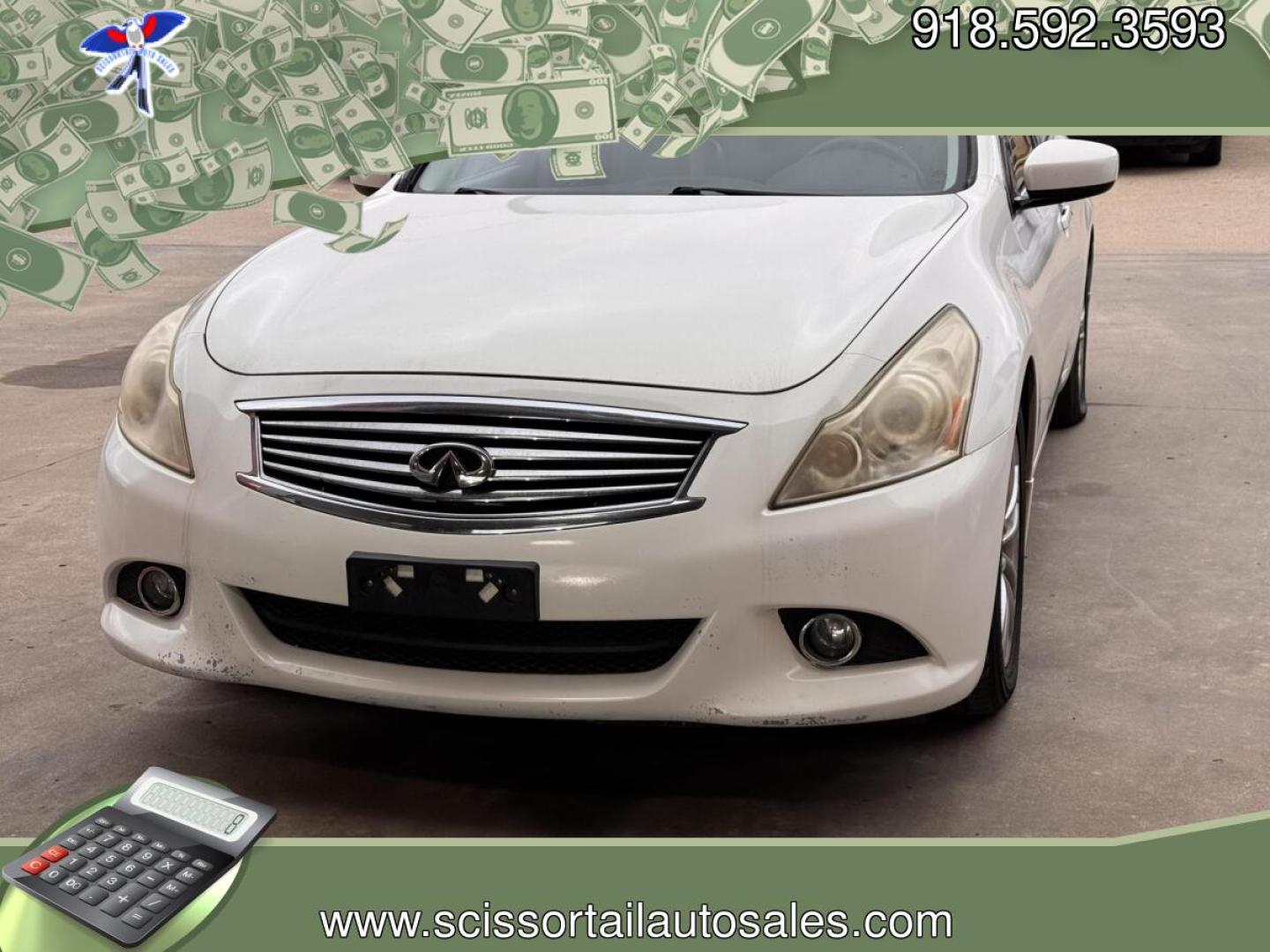 2013 WHITE Infiniti G Sedan 37 Journey (JN1CV6AP7DM) with an 3.7L V6 DOHC 24V engine, 5-Speed Automatic transmission, located at 24375 E. Hwy 51, Broken Arrow, OK, 74014, (918) 592-3593, 36.156311, -95.992752 - Photo#0