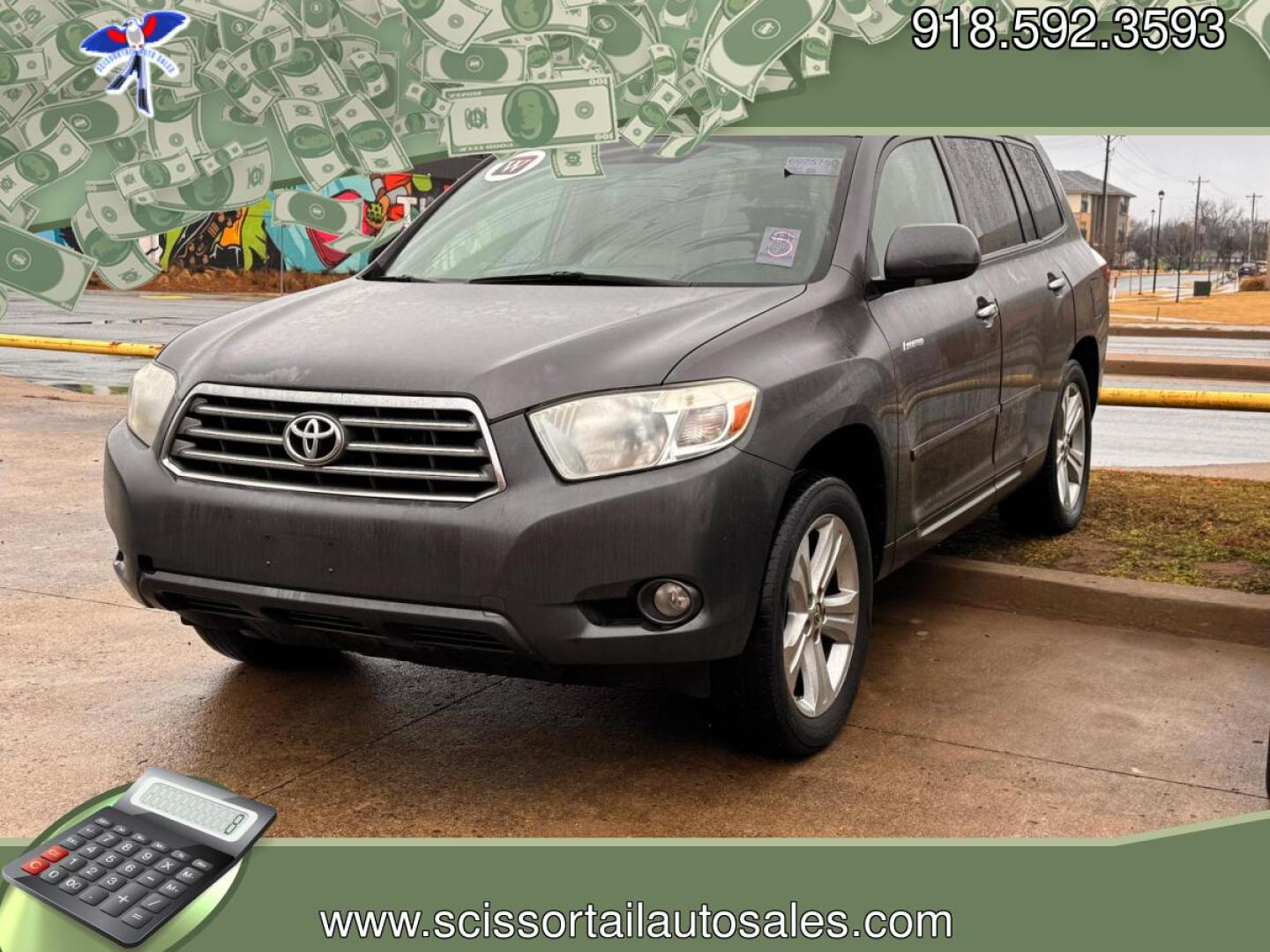 2010 GRAY Toyota Highlander Limited 2WD (5TDYK3EH0AS) with an 3.5L V6 DOHC 24V engine, 5-Speed Automatic transmission, located at 24375 E. Hwy 51, Broken Arrow, OK, 74014, (918) 592-3593, 36.156311, -95.992752 - Photo#0