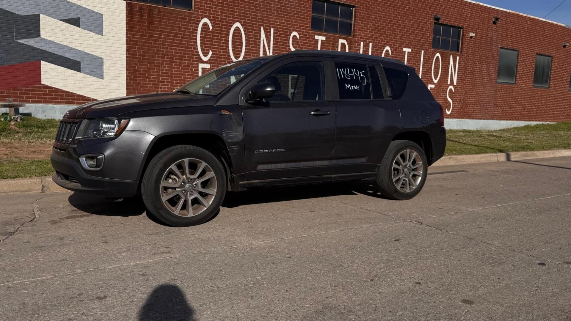 2017 GRAY Jeep Compass Latitude FWD (1C4NJCEA9HD) with an 2.0L L4 DOHC 16V engine, CVT transmission, located at 8101 E. Skelly Dr., Tulsa, OK, 74129, (918) 592-3593, 36.121891, -95.888802 - Photo#0