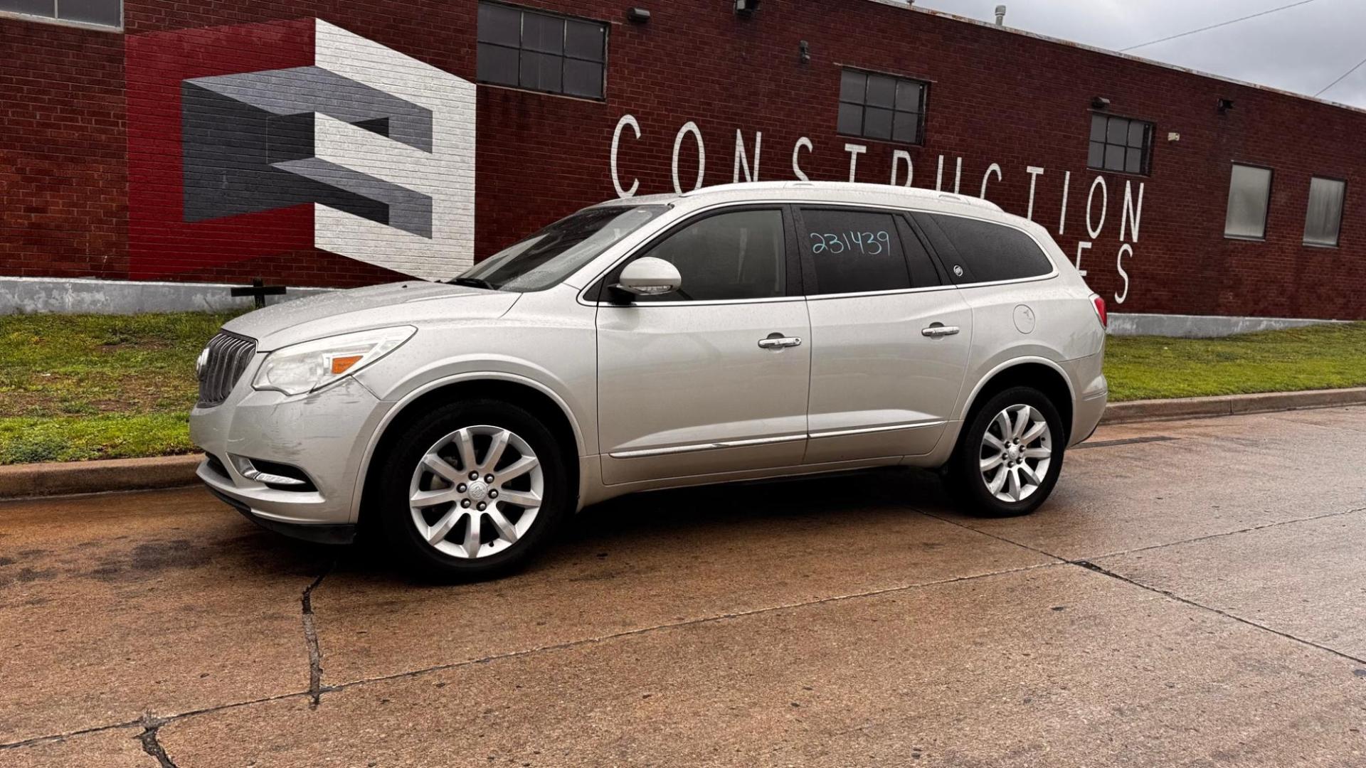 2015 GOLD Buick Enclave Premium FWD (5GAKRCKD6FJ) with an 3.6L V6 DOHC 24V engine, 6-Speed Automatic Overdrive transmission, located at 8101 E. Skelly Dr., Tulsa, OK, 74129, (918) 592-3593, 36.121891, -95.888802 - Photo#0