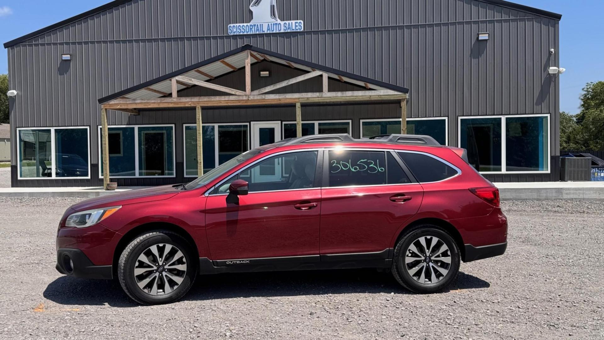 2016 RED Subaru Outback 2.5i Limited (4S4BSANC2G3) with an 2.5L H4 DOHC 16V engine, CVT transmission, located at 8101 E. Skelly Dr., Tulsa, OK, 74129, (918) 592-3593, 36.121891, -95.888802 - Photo#0