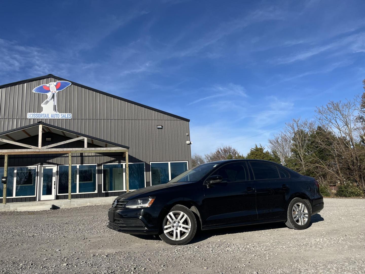 2018 BLACK Volkswagen Jetta 1.4T S 6A (3VW2B7AJ3JM) with an 1.4L L4 DOHC 20V engine, 6A transmission, located at 8101 E. Skelly Dr., Tulsa, OK, 74129, (918) 592-3593, 36.121891, -95.888802 - Photo#0