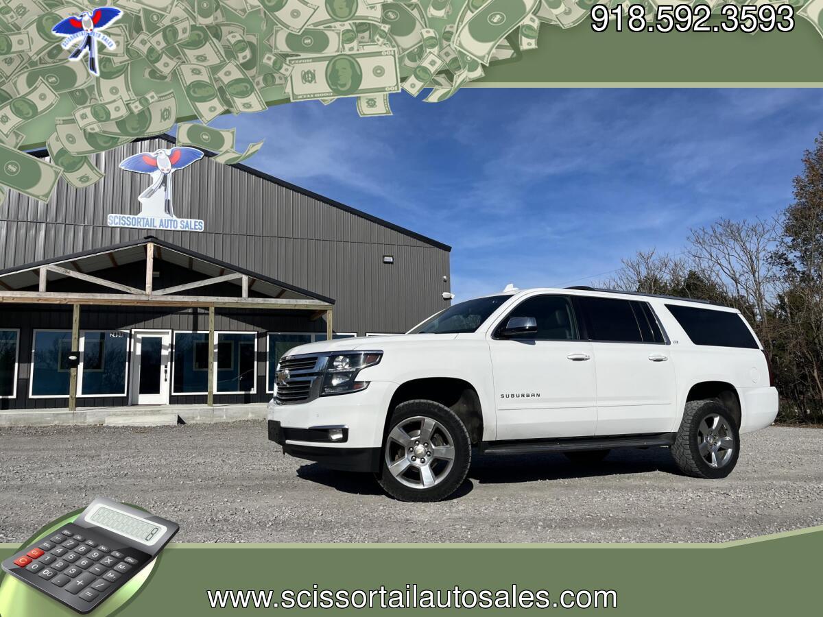 2016 WHITE Chevrolet Suburban LTZ 4WD (1GNSKJKCXGR) with an 5.3L V8 OHV 16V engine, 6A transmission, located at 24375 E. Hwy 51, Broken Arrow, OK, 74014, (918) 592-3593, 36.156311, -95.992752 - Photo#0