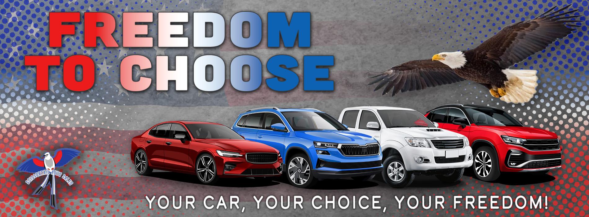 Scissortail Auto Sales - Freedom To Choose Sales Event